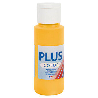 Plus farge akrylmaling, gul sol, 60ml