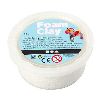 Foam Clay - hvit, 35gr.