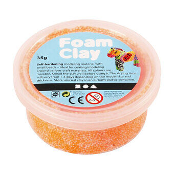 Foam Clay - neon oransje, 35gr.
