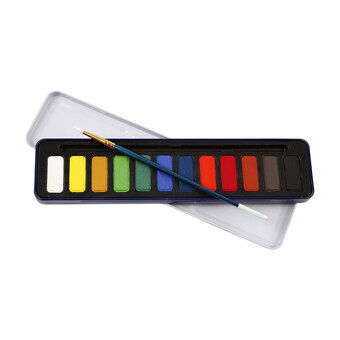 Akvarell malingssett - ulike farger, 1 boks