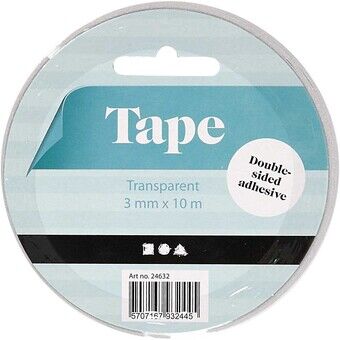 Dobbeltsidig tape 3mm, 10m