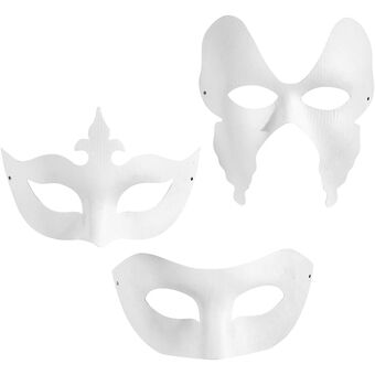 Masker hvite, 12 stk.