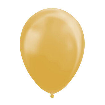 Ballonger metallisk gull 30 cm, 10 stk.