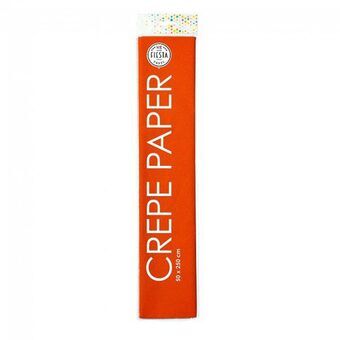 Crepepapir orange, 50x250 cm