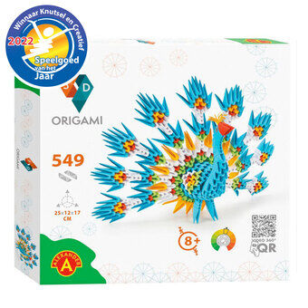 Origami 3d - påfugl, 549 stk.
