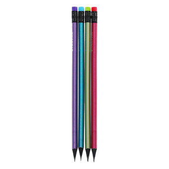 Trekantet blyanter med viskelær, 48 stk.