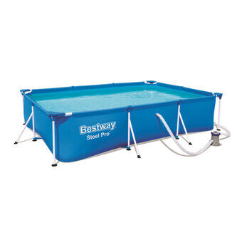 Bestway svømmebassengsett stål Pro rektangel med pumpe, 300x201x66