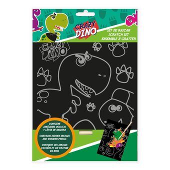 Scratch art crazy Dino