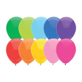 Fargede ballonger, 10 stk.