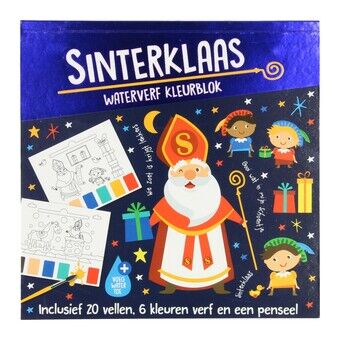 Akvarell fargeblokk Sinterklaas