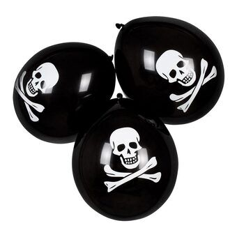 Piratballonger, 6 stk.