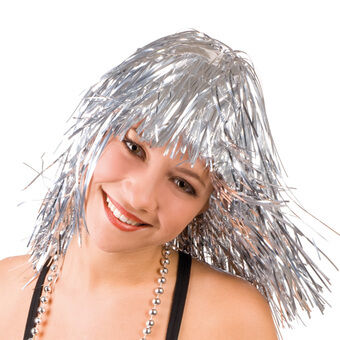 Wig Metallic Silver for voksne