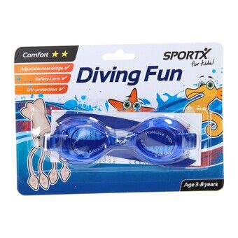 SportX svømmebriller komfort for barn - blå