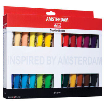 Amsterdam akrylmaling standardsett, 24 stk.
