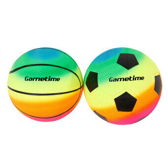Mini Sports Balls Set Fotball/Basketball, 2 stk.