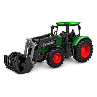 Kids Globe Traktor med frontlaster - Grønn