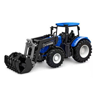 Kids Globe Traktor med Frontlaster - Blå