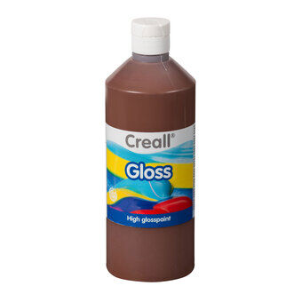 Creall gloss gloss maling brun, 500ml