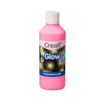 Creall Glow in the Dark maling, rosa, 250 ml