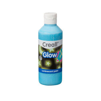 Creall Glow in the Dark maling, blå, 250 ml