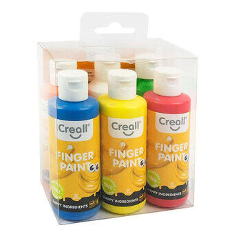 Creall Finger Paint Uten konserveringsmiddel, 6x80ml.