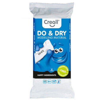 Creall Do&Dry Modelleringsleire bevaringsfri hvit, 1000 gr.