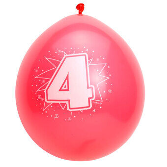 Antall ballonger 4 år, 8 stk.