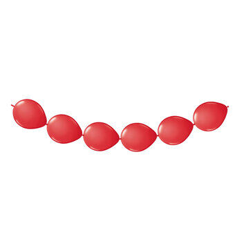 Røde knuteballonger, 8 stk.