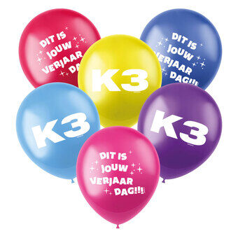 K3 ballonger, 6 stk.