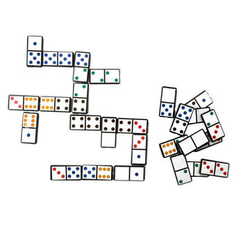 Dominospill med tall eller farger