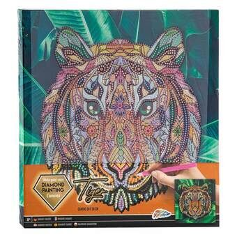 Kanvas Diamantmaling Tiger, 30x30cm