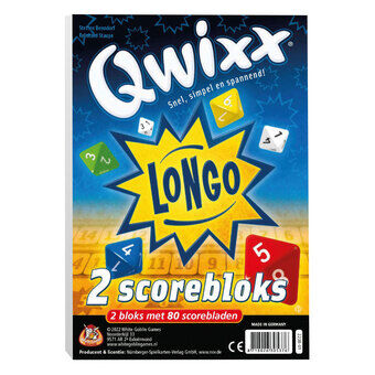 Qwixx longo blokker (ytterligere poengblokker)