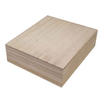 Eske firkantet med løst lokk paulownia wood