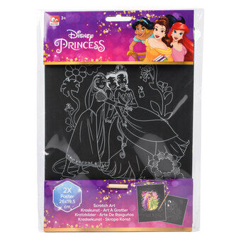 Disney prinsesse skrapekunst, 2 stk.