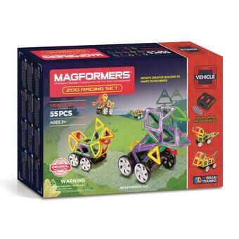 Magformers zoo racingsett, 55 stk.