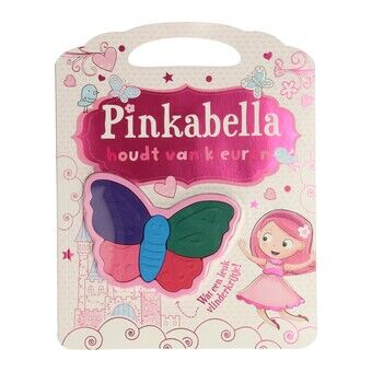 Pinkabella elsker å farge med sommerfuglformede fargestifter