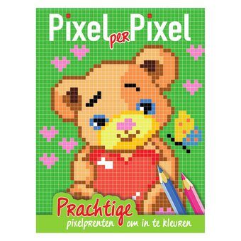 Pixel fargeleggingsbok liten bjørn