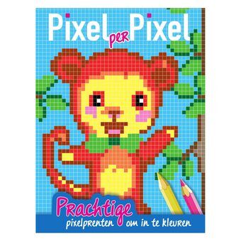 Pixel fargebok ape