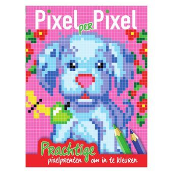 Pixel fargebok liten hund