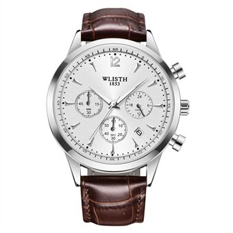 WLISTH S953 multifunksjons-kvartsklokke i forretningsstil med Calendar Luminous Pointer Quartz Watch