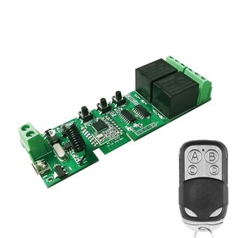 ZB- DIY-S02 2-veis WiFi Trådløs Smart Switch Inching Selvlåsende Relé Modul Fjernkontroll
