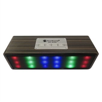 HYBT95 Cuboid Form LED Farge Lys Tre Trådløs Bluetooth-høyttalerstøtte Håndfrie telefonsamtaler
