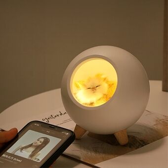 Bluetooth Speaker Cute Sleeping Cat Style USB Rechargeable Atmosphere Lamp Night Light