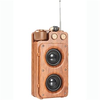 A8 Portable Retro FM Radio Bluetooth Wireless Dual Speakers Subwoofer Music Player Support U-disk/TF Card/AUX