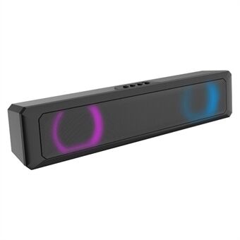 RGB Light Desktop Bluetooth-høyttaler Soundbar HiFi Stereo TV Datamaskinhøyttaler