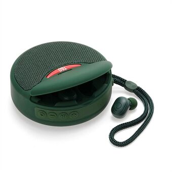 TG808 2-i-1 TWS trådløs høyttaler Bluetooth-øretelefon Stereolyd Subwoofer støtter håndfri samtale / TF-kortavspilling / FM