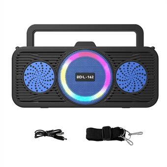BDL-162 Solar Power Bluetooth-høyttaler med fargerikt Ring Bærbar Outdoor sport fitness trådløs musikk subwoofer