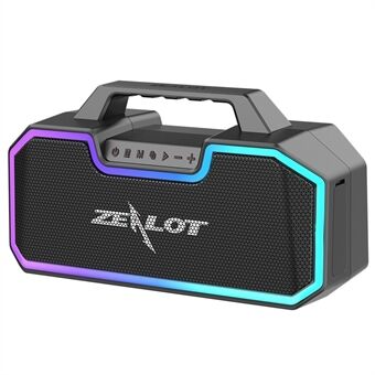 ZEALOT S57 bærbar Outdoor oppladbar Bluetooth-høyttaler Fargerik belysning Trådløs musikk subwoofer Støtte TF-kort Spille musikk