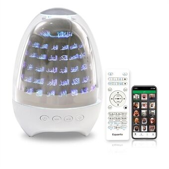EQUANTU SQ707 Eggformet Bluetooth-høyttaler Creative projeksjonshøyttaler med nattlys for muslim