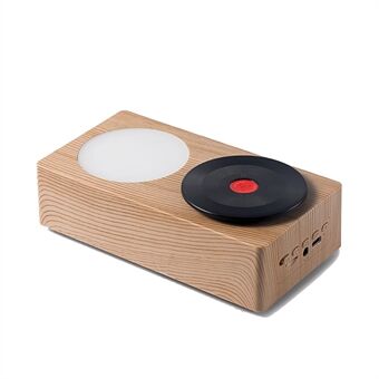 T19 Oppladbar Bluetooth-høyttaler Nattlys Retro Roterende Vinylplate Trådløs stereohøyttaler